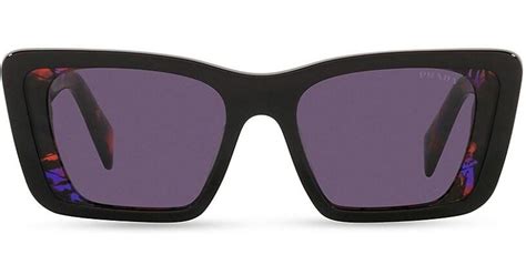 51mm rectangle sunglasses prada|prada rectangular sunglasses.